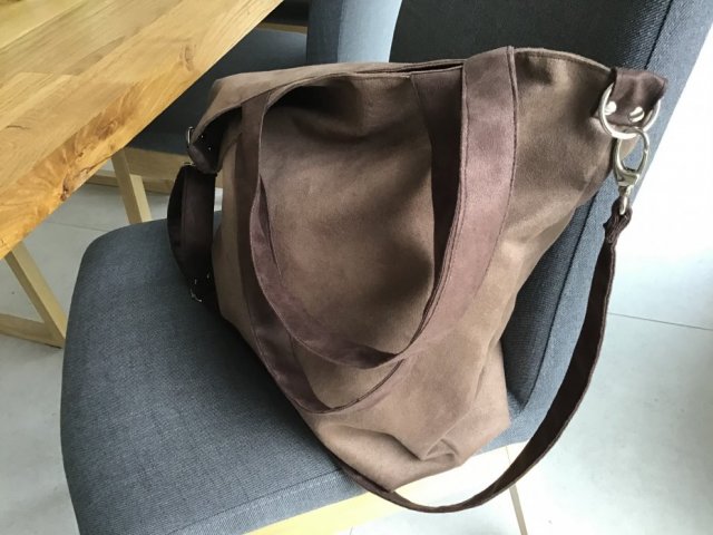 Torba hobo XXL - brąz, czekolada