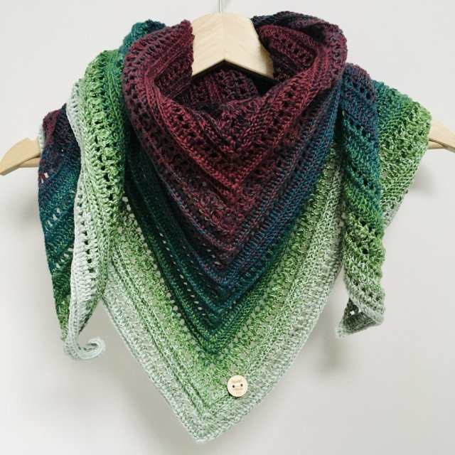 Chusta szydełkowa ombre handmade