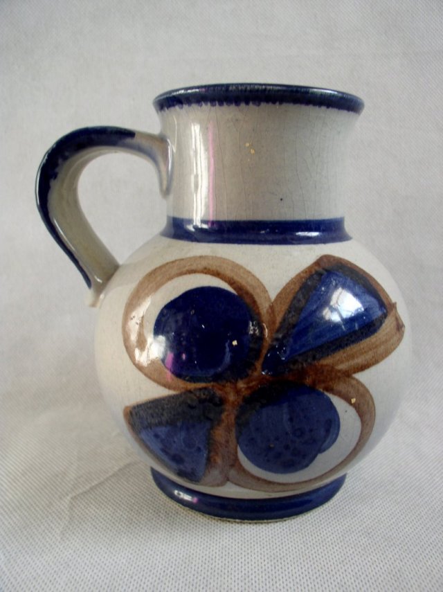 Wazon z uchem-Bay Keramik-ceramika niemiecka-vintage-handmade