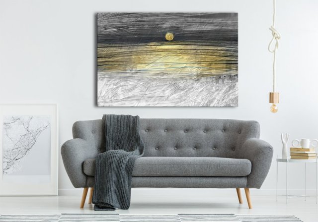 Obraz na płótnie do salonu ABSTRAKCJA ZACHÓD SŁOŃCA format 120x80cm 02679