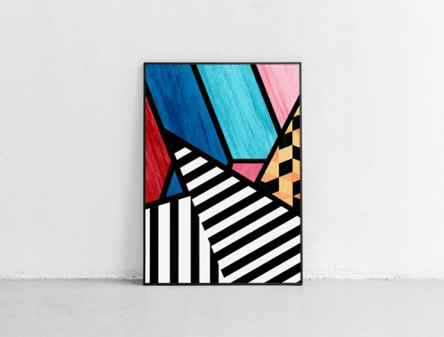Plakat abstrakcja geometryczna 30x40cm