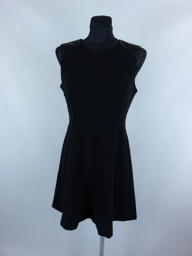 Forever 21 trapezowa sukienka mini black / S