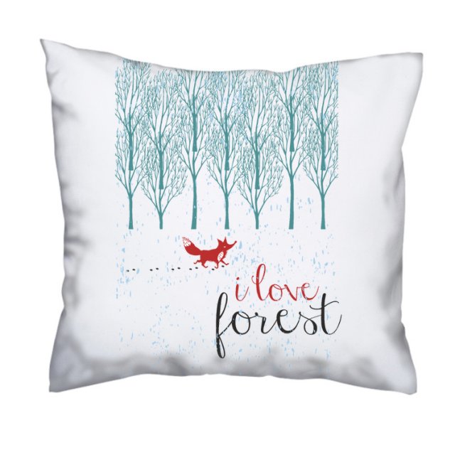 Leśna poduszka. I love forest, las i lis