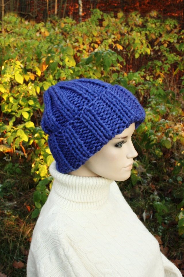 CHABROWA CZAPKA BEANIE Z WEŁNĄ