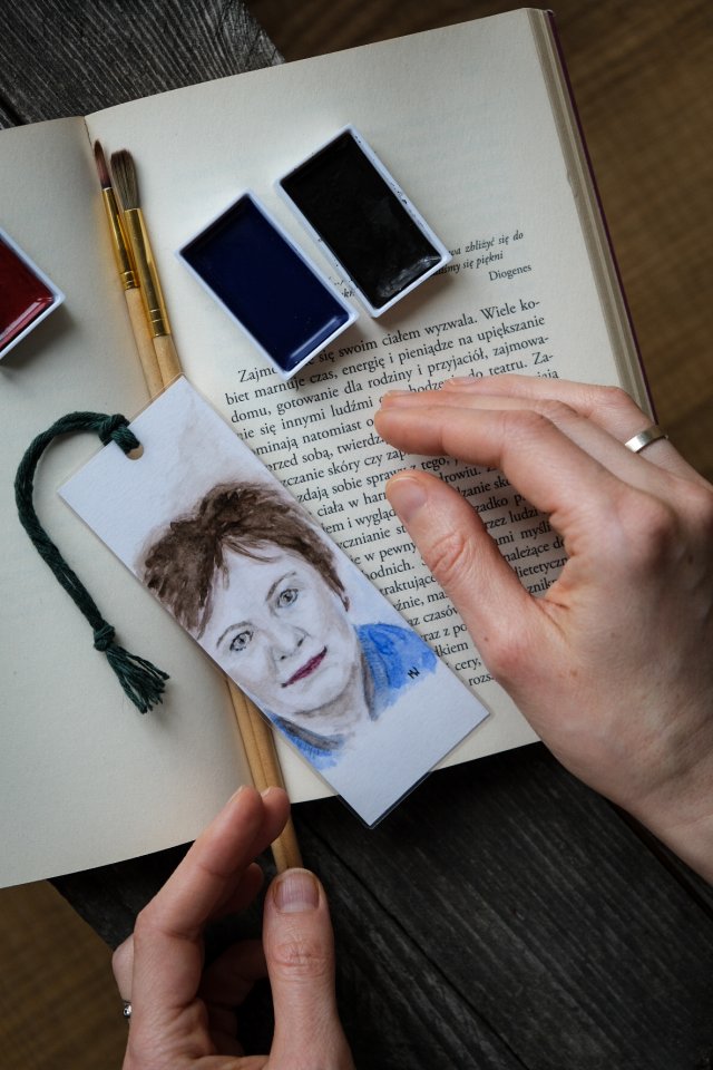 Personalizowany prezent dla mamy - zakładka z portretem na zamówienie