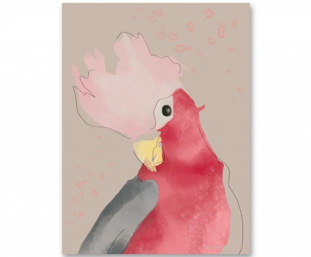 PLAKAT dla dzieci PINK PARROT