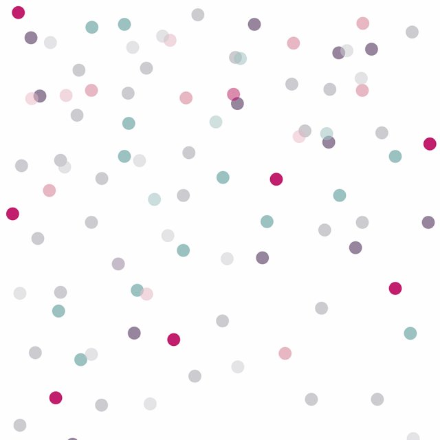 Tapeta dla dzieci w kolorowe kropeczki (Dancing Dots)