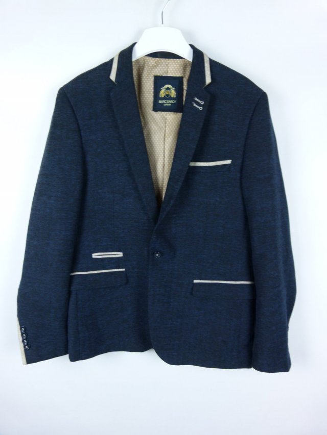 Marc Darcy elegancka marynarka melanż navy 44R