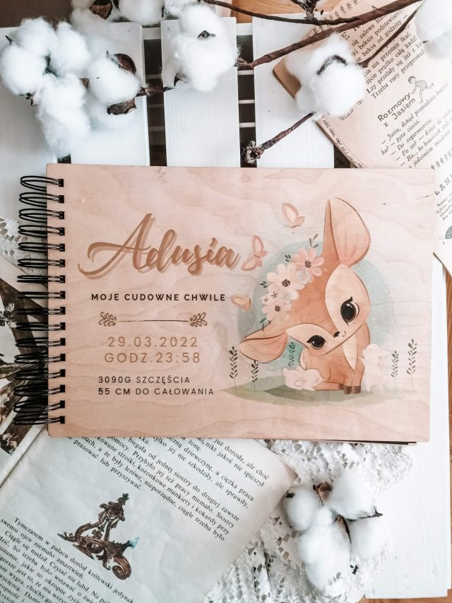PERSONALIZOWANY ALBUM pamiątka chrztu na roczek