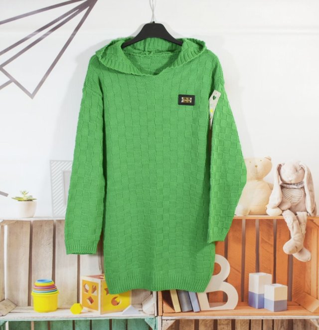 Sweter tunika dla dziewczynki R:9-10L/140-146cm - z metką