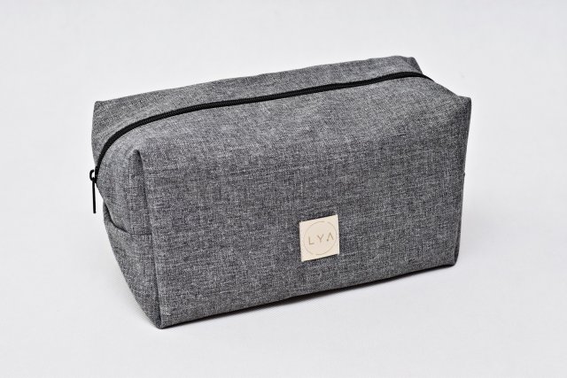 Kosmetyczka męska, duża męska kosmetyczka podróżna, saszetka etui organizer szara