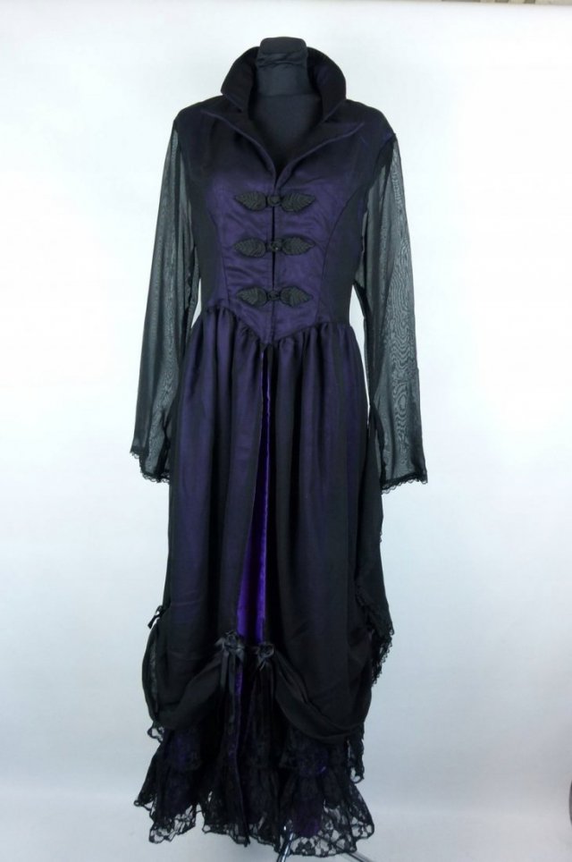 Raven gothic dress sukienka maxi / XL