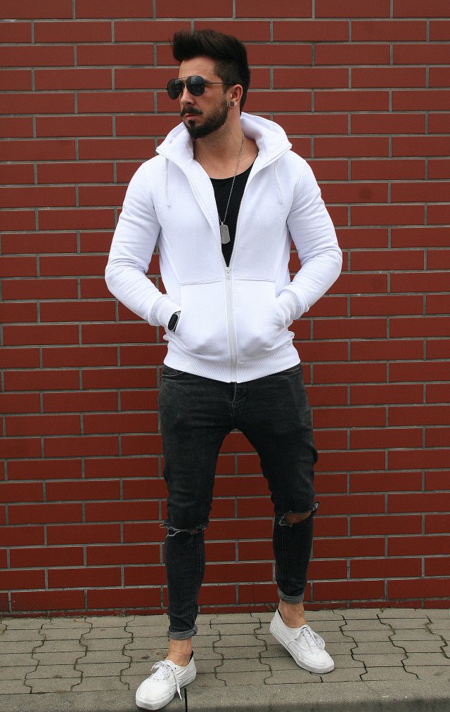 BLUZA HOODIE SIMPLE UNISEX kolory biała white