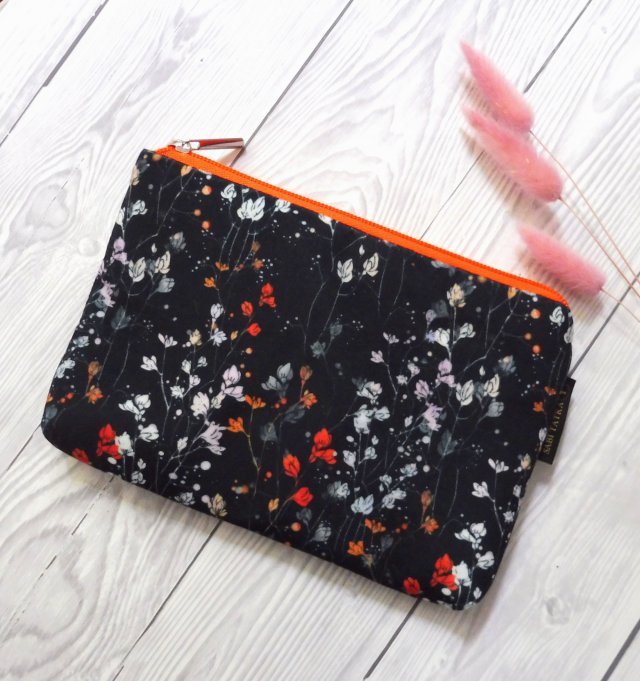 Kosmetyczka organizer z weluru Orange Crush Dodatki DecoBazaar