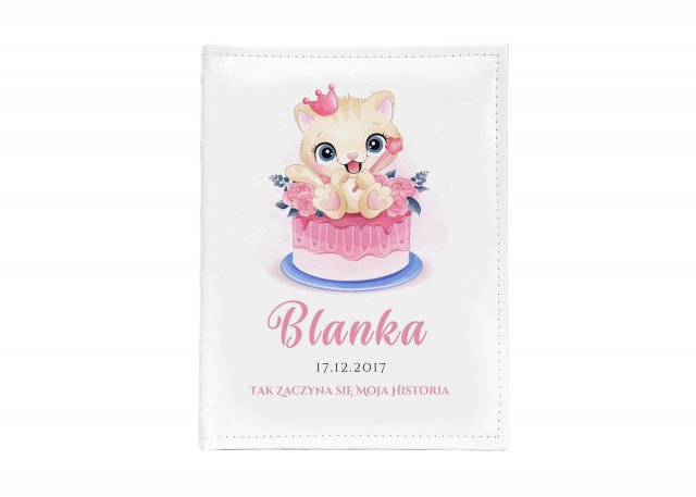 KOTEK personalizowany prezent na roczek, na chrzest , narodziny dziecka