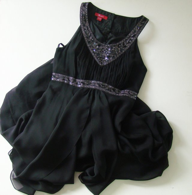 Monsoon* jedwabna czarna sukienka S