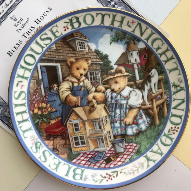 ❀ڿڰۣ❀ ROYAL DOULTON - LIMITED EDITION ❀ڿڰۣ❀  Linda Griffith ❀ڿڰۣ❀ z certyfikatem autentyczności ❀ڿڰۣ❀ Bless this house