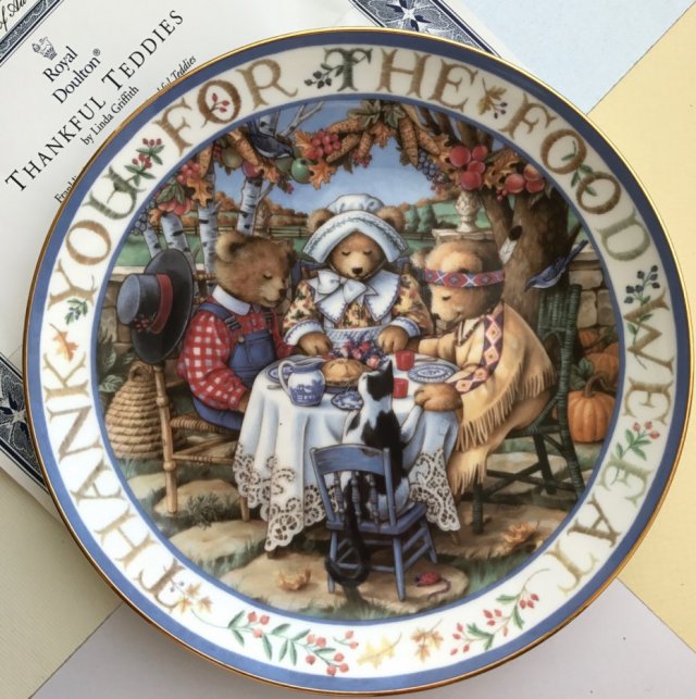 ❀ڿڰۣ❀ ROYAL DOULTON - LIMITED EDITION ❀ڿڰۣ❀  Linda Griffith ❀ڿڰۣ❀ z certyfikatem autentyczności ❀ڿڰۣ❀ Thankful Teddies