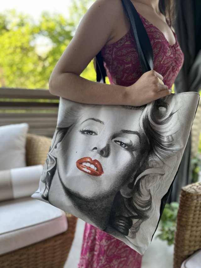 Duża torebka typu shopper MARILYN MONROE