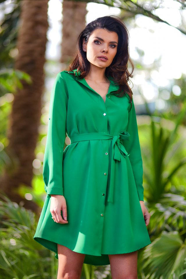 Sukienka B568 S Zielona