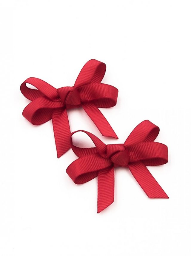 Spinki do włosów Loop Bow Alma Ruby Red