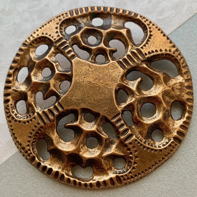 Vintage Bronze Kalevala Koru Finland Brooch ❀ڿڰۣ❀  Klasyka Modernizmu ❀ڿڰۣ❀ Ręczna artystyczna praca