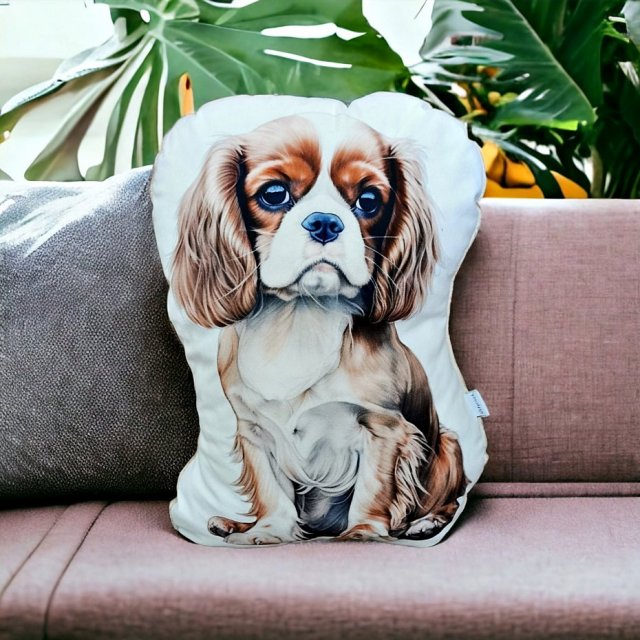 Przytulanka piesek ozdobna poduszka z pieskiem z psem poduszka do salonu dla dziecka cavalier king charles spaniel