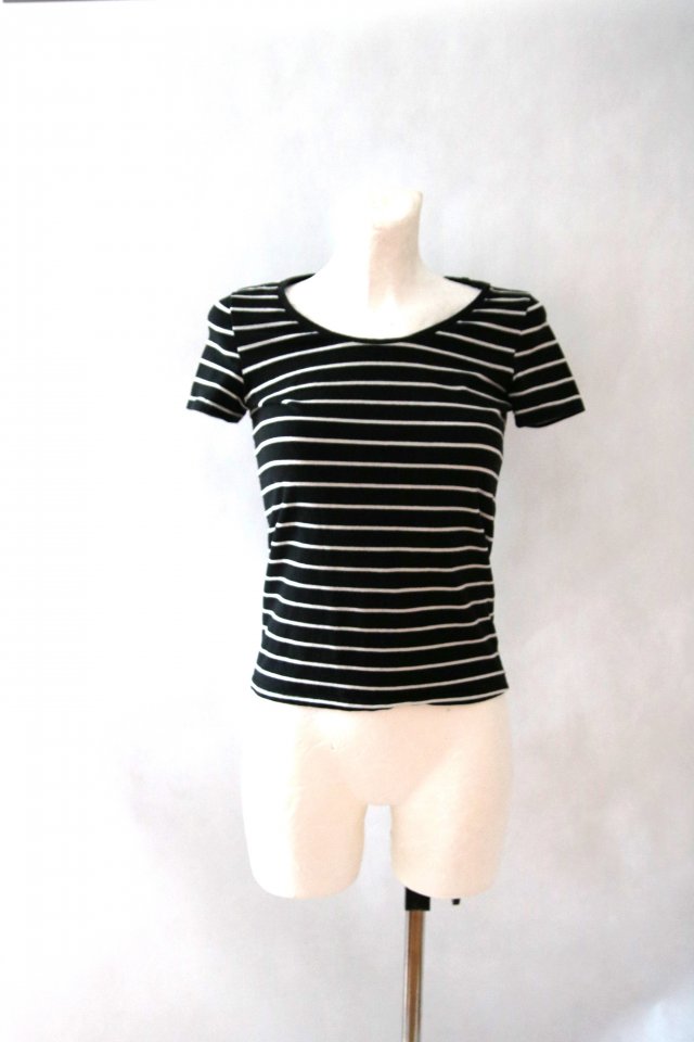 T-shirt paski roz 36