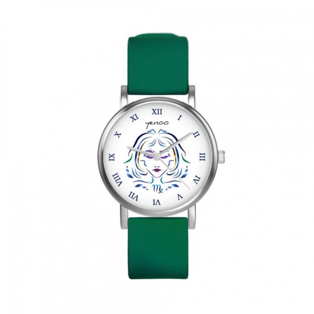 Zegarek mały - Panna - silikonowy, zielony
