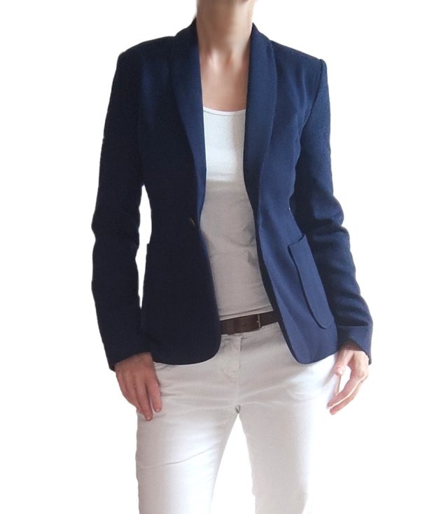 Mohito elegancka granatowa marynarka żakiet 34 36