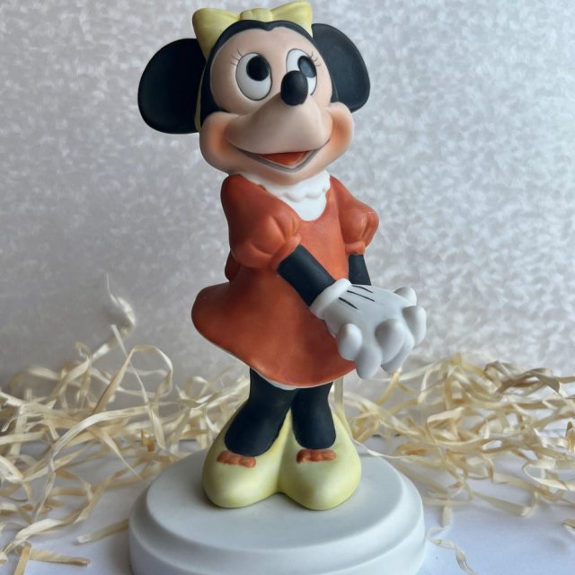 Unikat! ❤ Vintage Minnie Mouse Porcelain Bisque figure - Walt Disney ❤ Ręcznie malowana