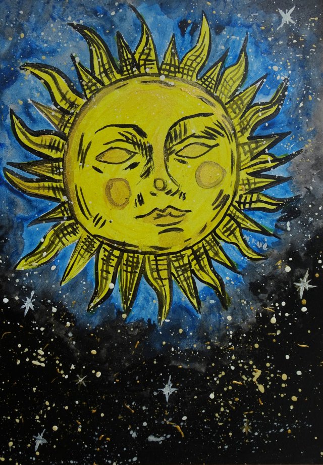 obraz do salonu astrologia słońce