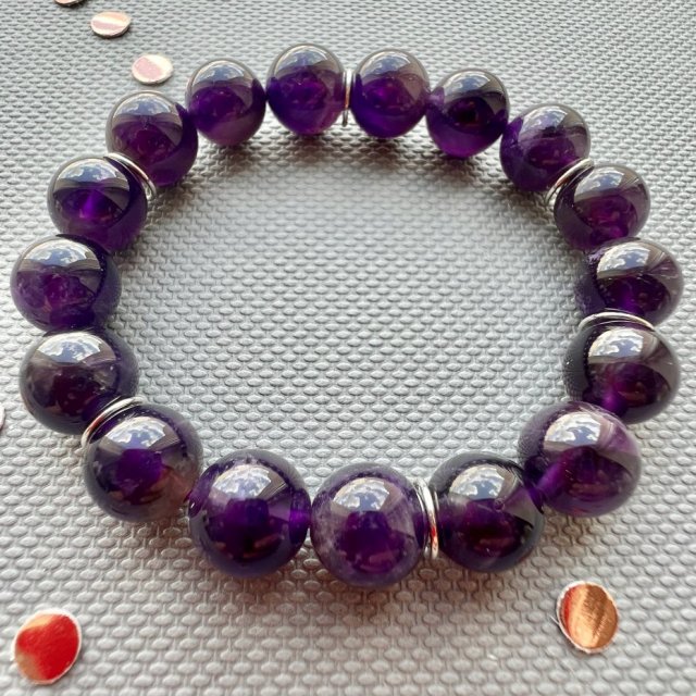 Milano Charms Amethyst Stone Of Harmony Sterling Silver Bracelet  ❤ Naturalne ametysty  ❤ Naturalna