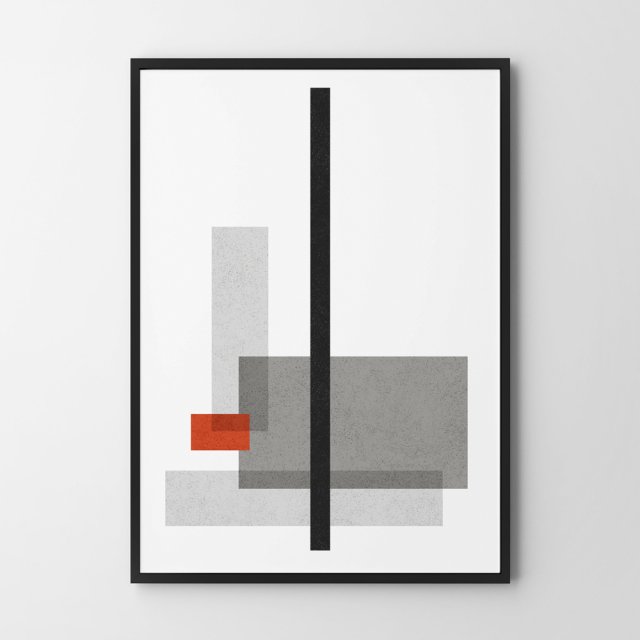 Plakat geometria linie v2 - format 30x40 cm