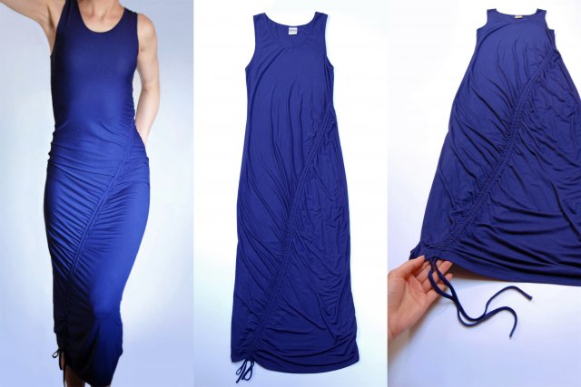 Object, nowa, skandynawska sukienka maxi, 38 M, ściągacz, design, bawełna
