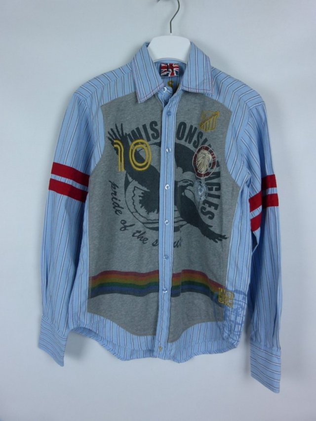 Ringspun koszula casual vintage bawełna / S