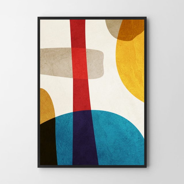 Plakat kolorowa Abstrakcja v1 A4