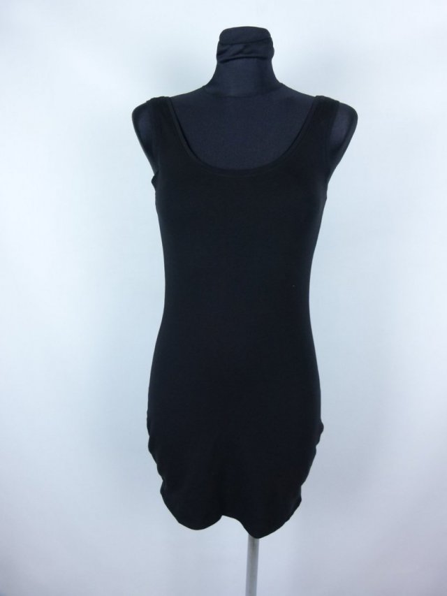 mała czarna sukienka mini jersey / S