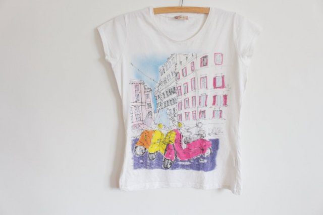 Geso bluzka vintage T-shirt we wzory