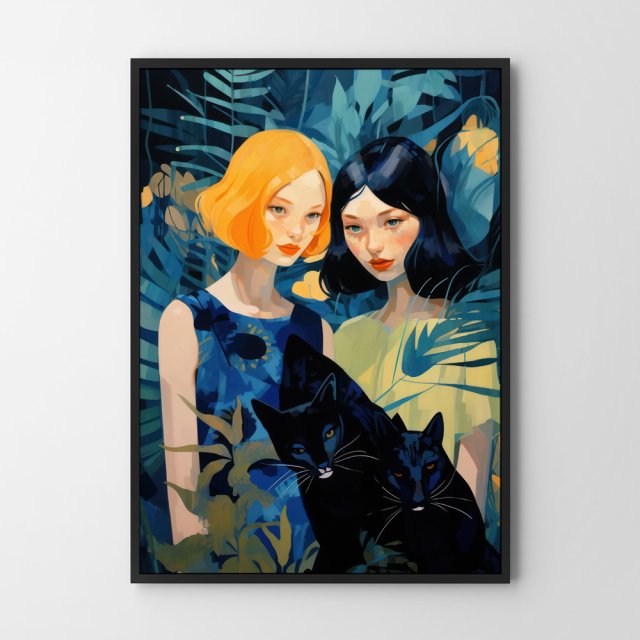 Plakat Dziewczyny portret kolor 30x40 cm