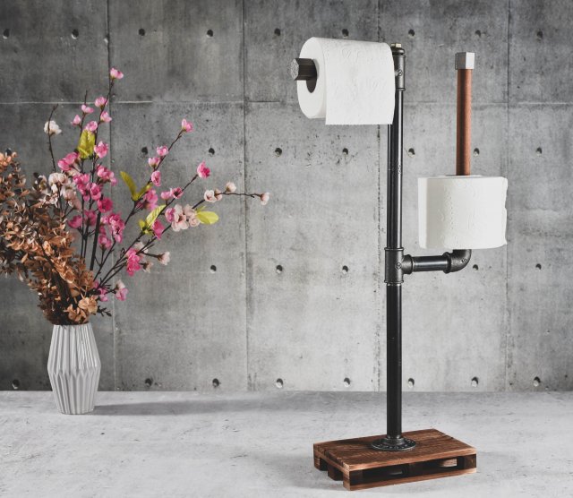 Stojak na papier toaletowy stalowy industrialny