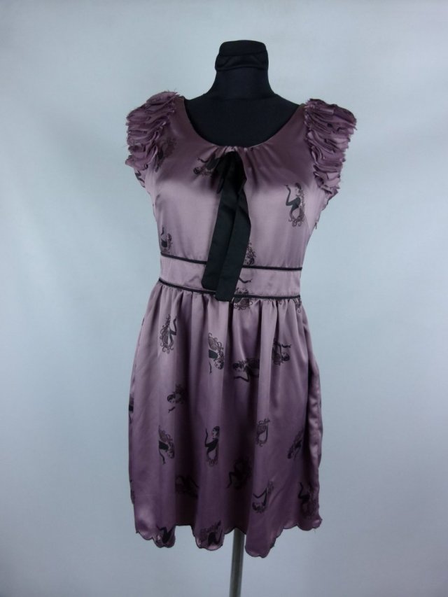 People's Market satynowa sukienka mini / XS