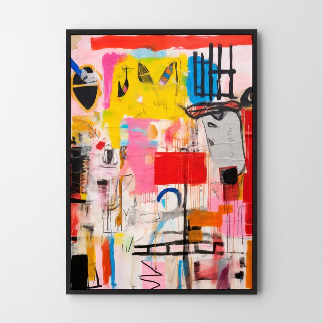 Plakat kolorowa abstrakcja - format 30x40 cm