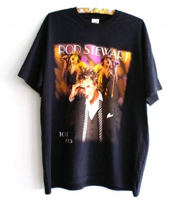 2005 Koszulka Vintage Rod Stewart - unikalny t-shirt