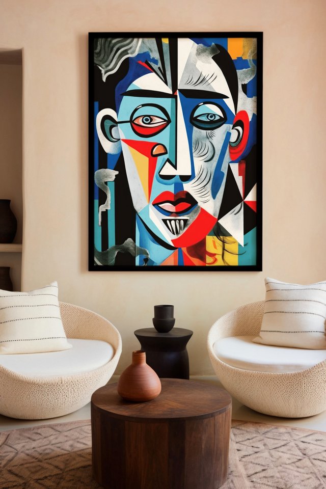 Plakat Abstrakcyjny portret - format 61x91 cm