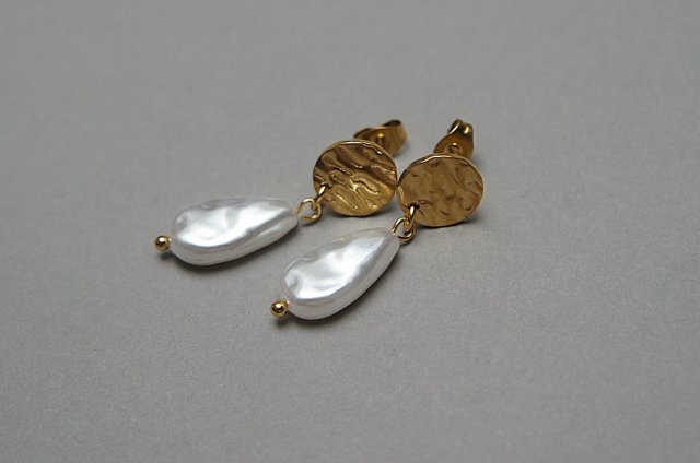 Pearls /white/ perły vol. 19  - kolczyki