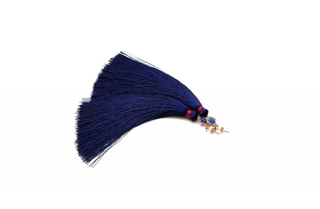 Maxi boho /navy blue - bordoux/ 08-2023 - kolczyki