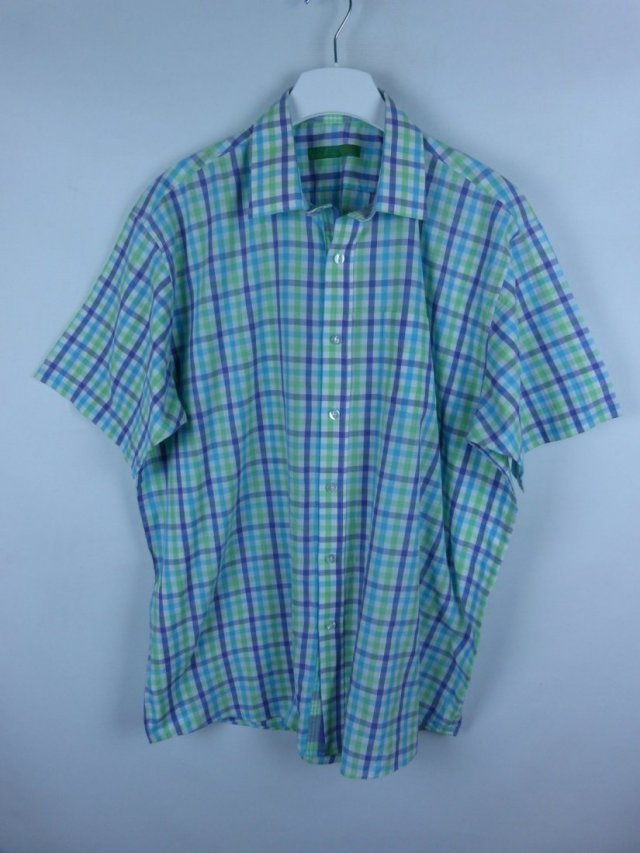 Link koszula w kratkę krótki rękaw / 2XL