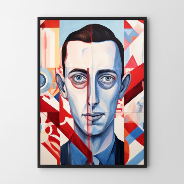 Plakat Mężczyzna abstrakcja portret - format A4