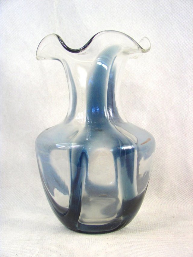 szklany wazon-szkło handmade-vintage